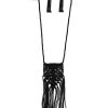 Macrame Mantra - Black Pull Cord Necklace Paparazzi - Image 3
