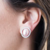 Top Class Shimmer - Pink Paparazzi Clip-On Earrings - Image 2