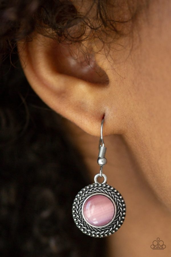 Time To GLOW UP! Pink Paparazzi Earrings