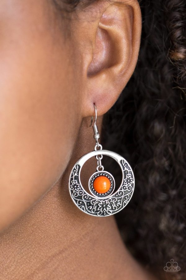 Wandering Waikiki Orange Paparazzi Earrings