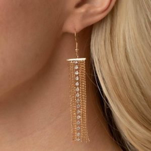 Another Day, Another Drama Gold Paparazzi Earrings