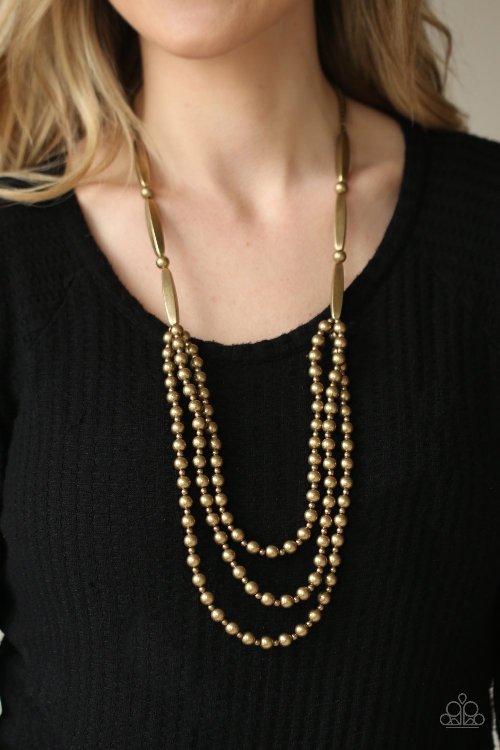 Beaded beacon outlet brass necklace