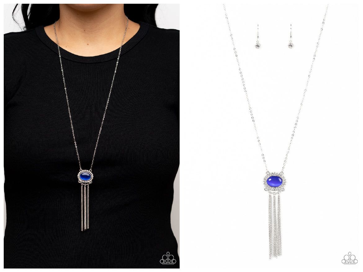 Paparazzi Necklaces - Exceptionally ethereal - Blue – jewelryandbling.com